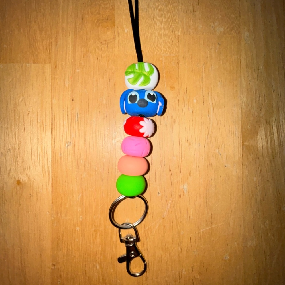 Blue Alien Aloha Lanyard